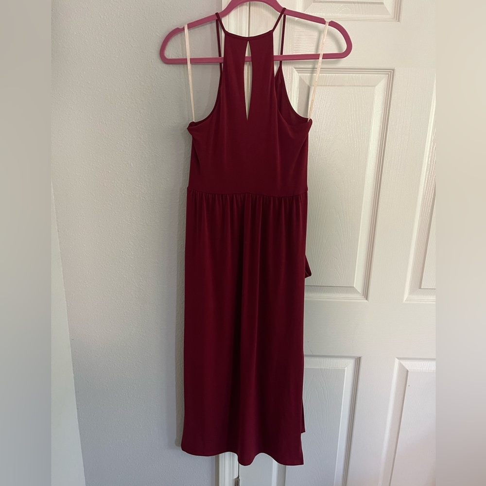 NWOT BCBGeneration size small wine colored halter style vintage inspired dress - Picture 3 of 3